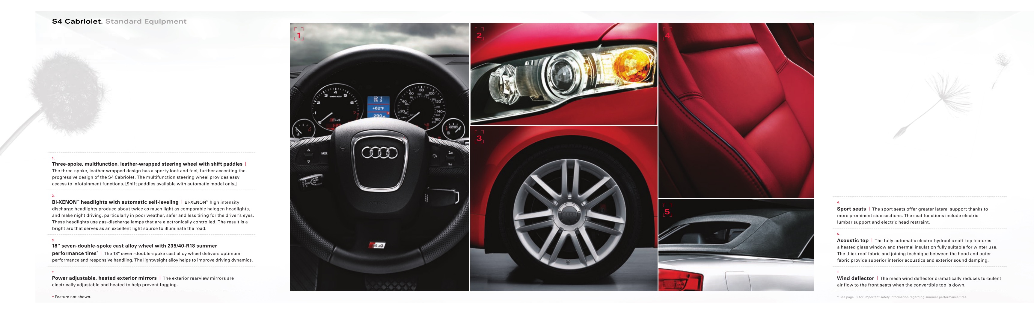 2009 Audi A4 Convertible Brochure Page 12